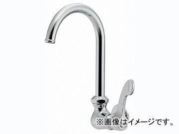 カクダイ 厨房用横形スワン水栓 品番：708-007-13QR JAN：4972353043200 Horizontal Swan faucet for kitchen
