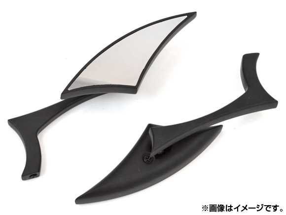 AP ミラー ブラック トライアングル 汎用 AP-BP-MILLER04 入数：1セット(左右) 2輪 mirror