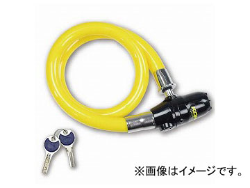 コミネ LK-123 アラームワイヤーロック Black Yellow 09-123 2輪