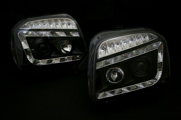 シャーク ヘッドライト スズキ ジムニー JB23W ブラック SHJBJIMY-2L-CB-02 Headlight｜オートパーツエージェンシー2号店