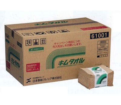 クレシア キムタオル4つ折り 入数：1箱(50枚×24束入) 61001T Kim towel fold