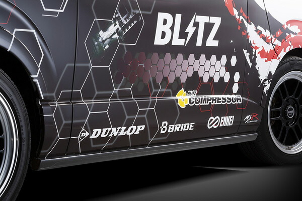 ブリッツ/BLITZ エアロスピードRコンセプト サイドスポイラー トヨタ レジアスエース TRH20♯,KDH20♯ 1TR-FE,1KD-FE 標準ボディ 2013年12月～ 未塗装