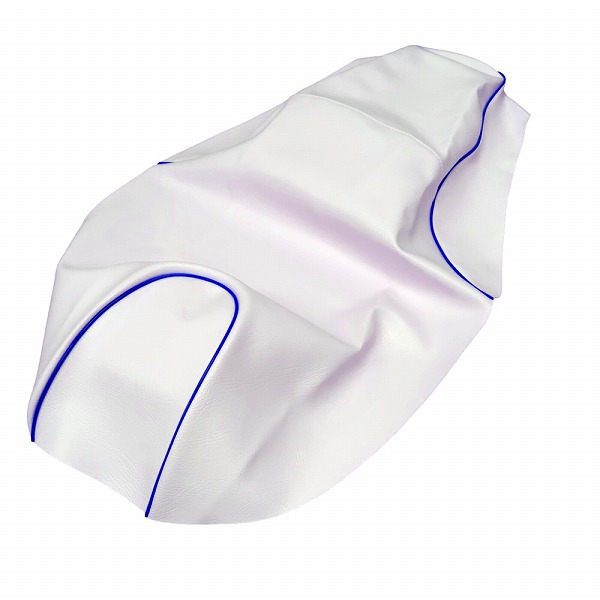 アルバ/ALBA 国産シートカバー 白カバー・青パイピング 張替タイプ ホンダ PCX150 KF18 125cc 2輪 Domestic seat cover