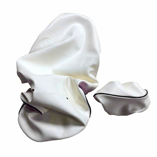 アルバ/ALBA 国産シートカバー 白カバー・黒パイピング 被せるタイプ ホンダ PCX150 KF12 125cc 2輪 Domestic seat cover