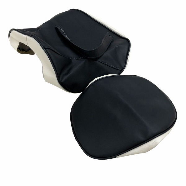 アルバ/ALBA 国産シートカバー 黒/白 張替タイプ KCH4018-C12 カワサキ エストレア250 250cc 2輪 Domestic seat cover