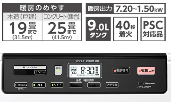 ダイニチ SDXタイプ 石油ファンヒーター コンクリート25畳 クール