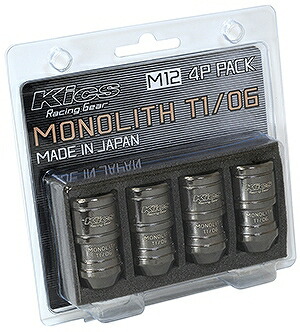 協永産業/KYO-EI モノリス ナットセットT1/06 グロリアスブラック M12×P1.25 入数：1セット(4個) MN03GK-4P