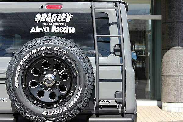 4x4エンジニアリング リアラダー スズキ ジムニー スチール製艶消しブラックカラー Rear ladder|オートパーツエージェンシー2号店