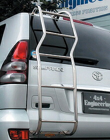 4x4エンジニアリング リアラダー トヨタ ランドクルーザープラド 12＃シリーズ 2002年10月～2009年08月 ベンド(曲げ)タイプ ブラック塗装 TLP-B03 Rear ladder