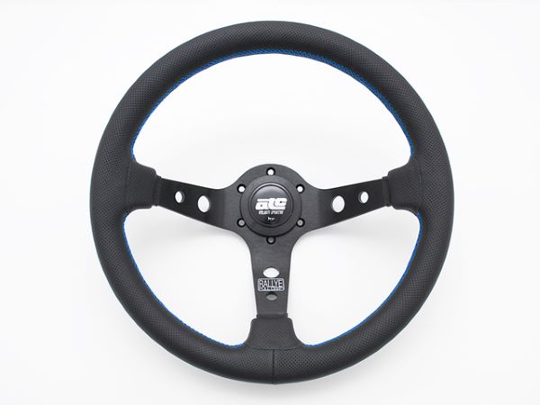 ATC(エーティーシー) ラリーコーン95 ステアリング ブラックエアレザー×ブルーステッチ 33φ SW00778 Steering