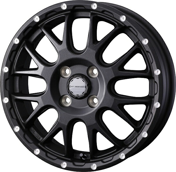 WEDS ADVENTURE MUD VANCE 08 ホイール FLINT BLACK 15インチ×4.5J +45 4H100 入数:1台分(4本) 41123 wheel|オートパーツエージェンシー2号店