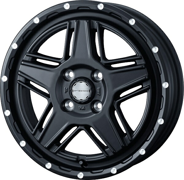 WEDS ADVENTURE MUD VANCE 07 ホイール FULL MAT BLACK 14インチ×4.5J ＋45 4H100 入数：1台分(4本) 40529 wheel