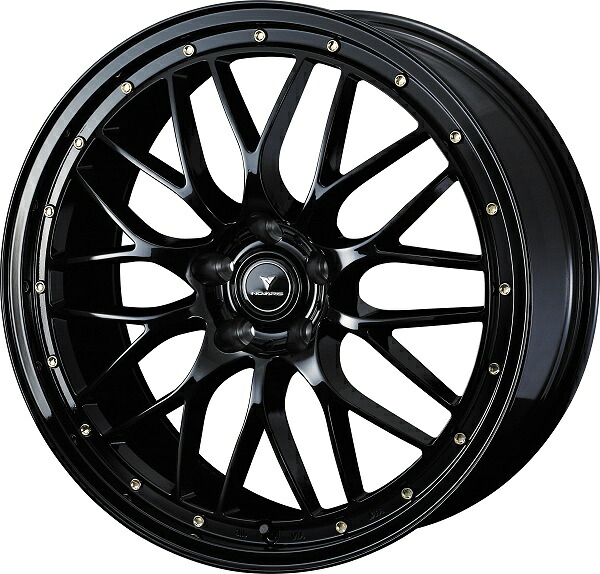 NOVARIS ASSET M1 ホイール BLACK/GOLD PIERCE 19インチ×8.0J ＋45 5H114.3 入数：1台分(4本) 41067 wheel