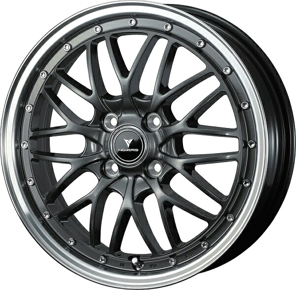 NOVARIS ASSET M1 ホイール GUN-META/RIM POLISH 15インチ×4.5J ＋45 4H100 入数：1台分(4本) 41070 wheel