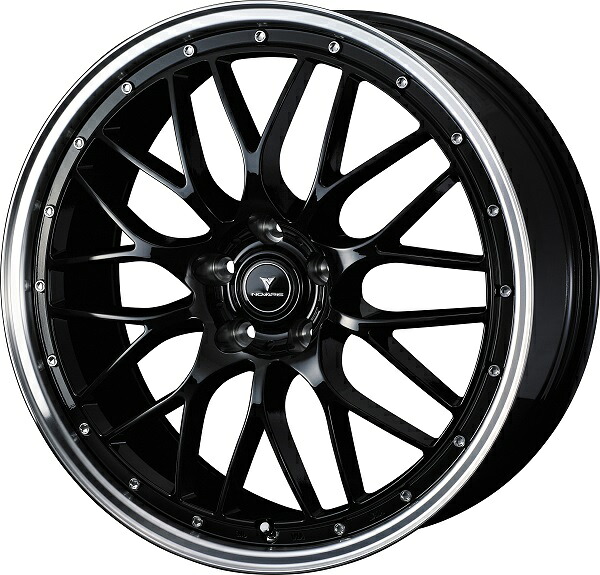 NOVARIS ASSET M1 ホイール BLACK/RIM POLISH 18インチ&times;8.0J ＋42 5H114.3 入数：1台分(4本) 41085 wheel｜オートパーツエージェンシー2号店
