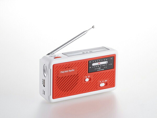 エレット 多役立つことスタミナラジオライト 赤いこと ET-21R  Multifunctional stamina radio light