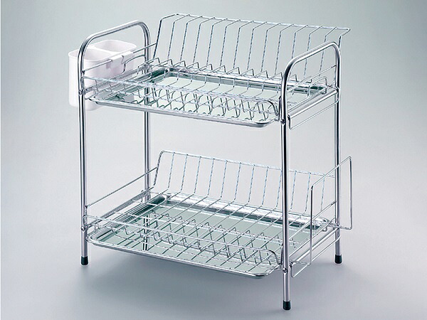 フルーラ パイプ式二段水切りバスケット FU-02P Pipe type two tier drainer basket｜オートパーツエージェンシー2号店