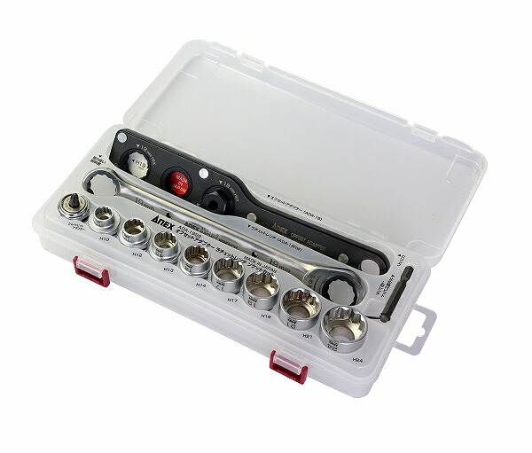 アネックス/ANEX オフセットアダプターラチェットレンチソケットセット AOA-19S3 Offset adapter ratchet wrench socket set
