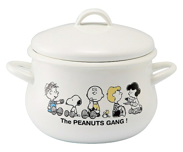 スヌーピー ホーロー両手鍋 16cm SNJ-2304(0773221) Enamel two handed pot