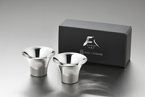 富士山ぐい呑み ステン 2P FM-101(0386100) Mt Fuji sake cup stainless steel