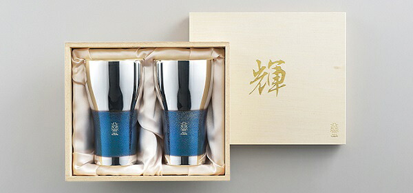 輝 純銅ビアタンブラー 銀古美 2pcセット KG-06(1001867) pure copper beer tumbler