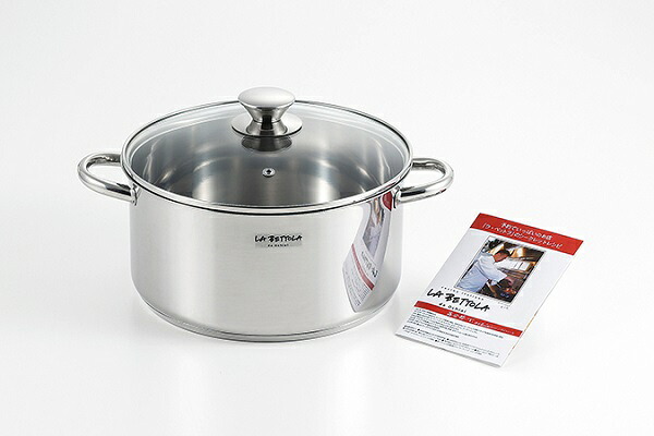 ラ・ベットラ IH200V対応両手鍋 24cm LB-174R(0001010) Two handed pot compatible