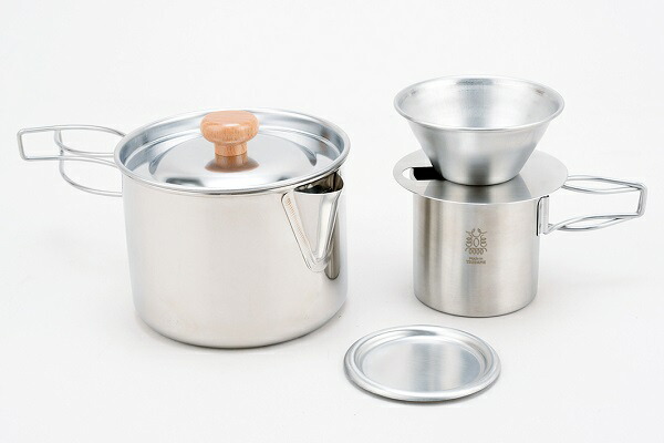 ツーリングケトルクッカー＆ドリッパーセット 納める用メッシュ袋付 PY-C007(0165129)  Touring kettle cooker dripper set