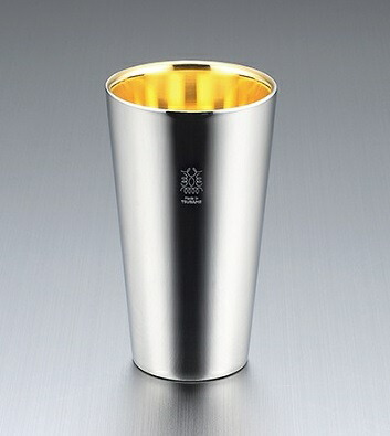 金の贅 18-8ステンレスW構造タンブラー 内面24金メッキ TM-032(0233018) stainless steel structure tumbler