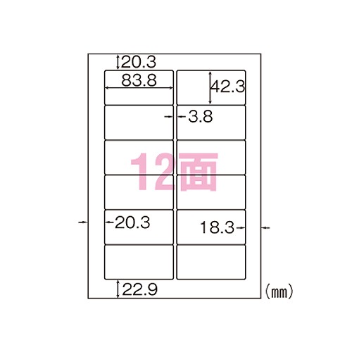 ヒサゴ A4タック判子 A4 12面 SB861(25566)  tack sticker