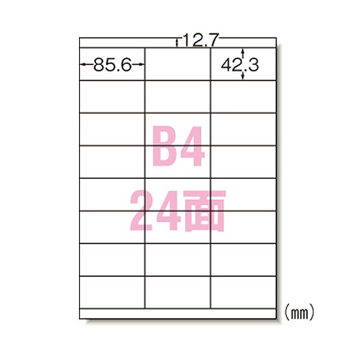 エーワン(A-one) ラベルシール レーザープリンタ B4 24面 入数：1パック(100入) 28436(11911) label sticker laser printer