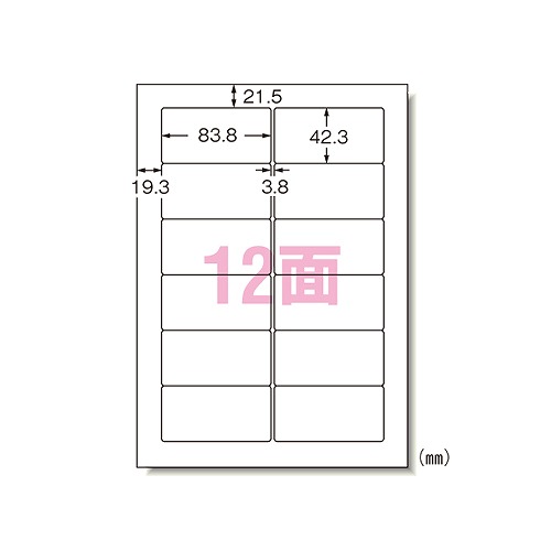 エーワン(A-one) マイコン＆ワープロラベルシール A4 12面 汎用 入数：1箱(1000腰かけ) 31155(63593)  Computer Word Processor Label Stickers