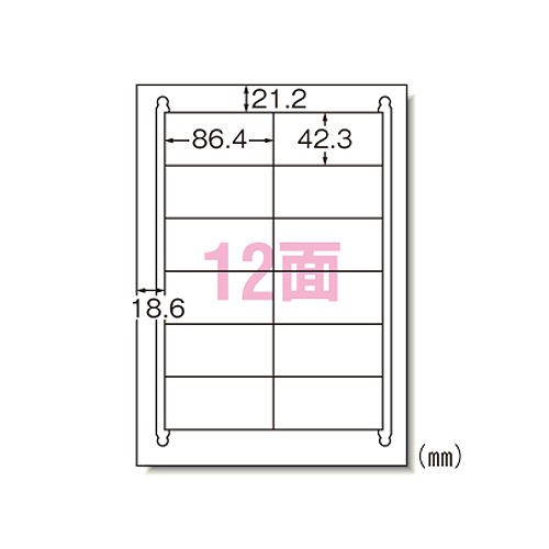 エーワン(A-one) 付け札判子 レーザ印刷工 A4 12面 31161(60896)  label sticker laser printer