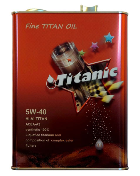 チタニック(Titanic) Hi-Viチタンオイル 5W-40 4L コンプレックスエステルブレンド TG-M4L titanium oil|オートパーツエージェンシー2号店