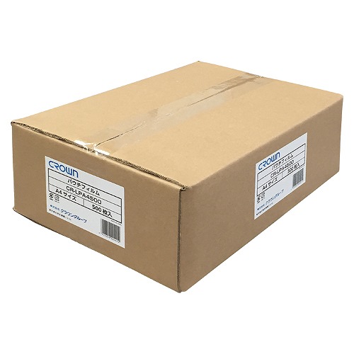 クラウン パウチフィルム A4 入数：1箱(500枚) CR-LPA4500(52407) pouch film