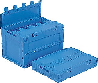 サンコー 折りたたみコンテナー 青 フタ付 554310(63182) Folding container 6,741円