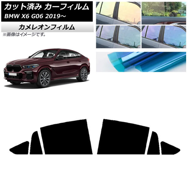 カーフィルム BMW X6 G06 2019年～ リアドアセット カメレオン 選べる3フィルムカラー AP-WFCM0265-RD Car film