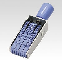 シヤチハタ 回転ゴム印 欧文4連 初号 ゴシック体 CF-40G(62194) rotating rubber stamp