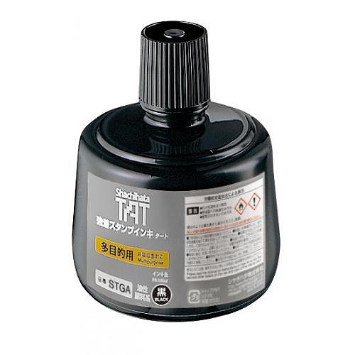 シヤチハタ 強着スタンプインキ タート 黒 大 多目的用 STGA-3-K(42610) Strong adhesion stamp ink tart