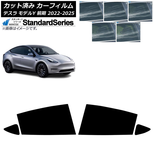 カーフィルム テスラ モデルY 前期 2022年06月～2025年02月 リアドアセット WINCOS スタンダード 選べる5フィルムカラー AP-WFGY0504-RD Car film