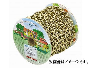 ニッサチェイン/NISSA CHAIN ワイドマンテル リール巻チェイン ファインカラー 金 15m巻 R-IM126E JAN：4968462140183 Wide Mantel Reel rolled｜オートパーツエージェンシー2号店