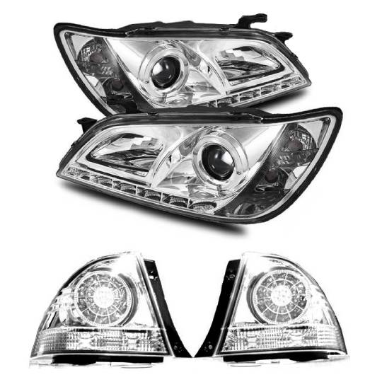 美品 アルテッツァ プロジェクターヘッドライト イカリング 左右セット 美品 アルテッツァ プロジェクターヘッドライト イカリング 左右