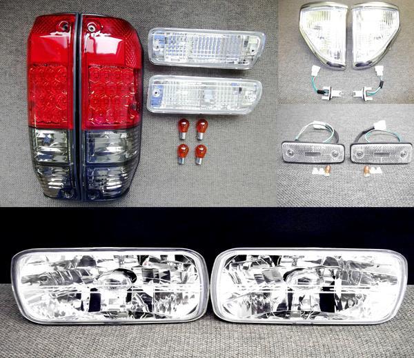送込 トヨタ ランクル プラド 78 ロング ヘッドライト LEDスモークテール コーナー ウィンカー マーカー LJ78G LJ78W 前期 ランプ ランクル