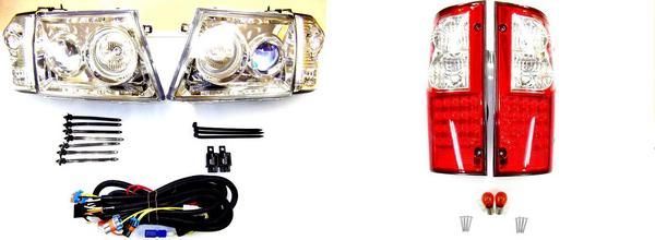 送料無料 ハイラックス P/U LN172H プロジェクター ヘッドライト & LED コンビ テール 左右 SET｜AUTO PARTS JAPAN
