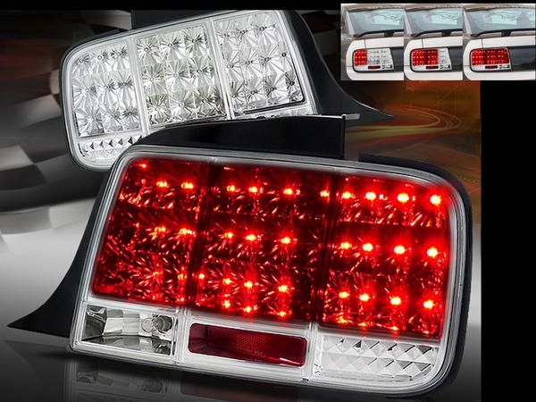 送料無料 フォード マスタング 06y- LEDクロームメッキ テールランプ