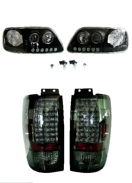 送料無料 送料フォード エクスペディション F150 LED イカリング ヘッドライト & テールランプ 左右 セット ヘッドランプ テール ライト フロント