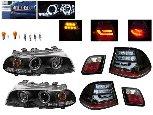 送料無料 ヘッドライト & テールランプ BMW E46 クーペ 前中期 LED イカリング｜AUTO PARTS JAPAN
