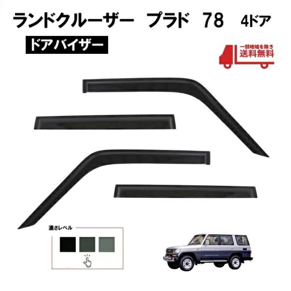楽天市場】トヨタ ランドクルーザー 70 71 73 74系 ドアバイザー