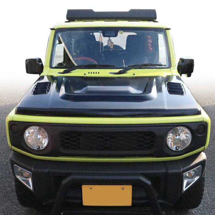 ジムニー JB64W JB74W JC74W 鉄製 カスタム ボンネット 未塗装 ブラック ダミーダクト付き エアロ風 黒 スズキ ジムニーシエラ ジムニーノマド 外装 車 カスタム カスタムパーツ パーツ カー用品 車用品 カーパーツ