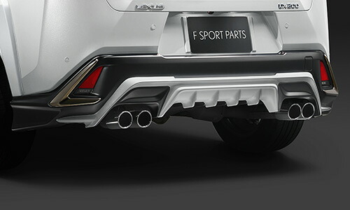 ティーアールディー レクサス レクサス UX250h/UX200 F SPORT 10系 リアディフューザー 塗装済 ソニッククォーツ (085)