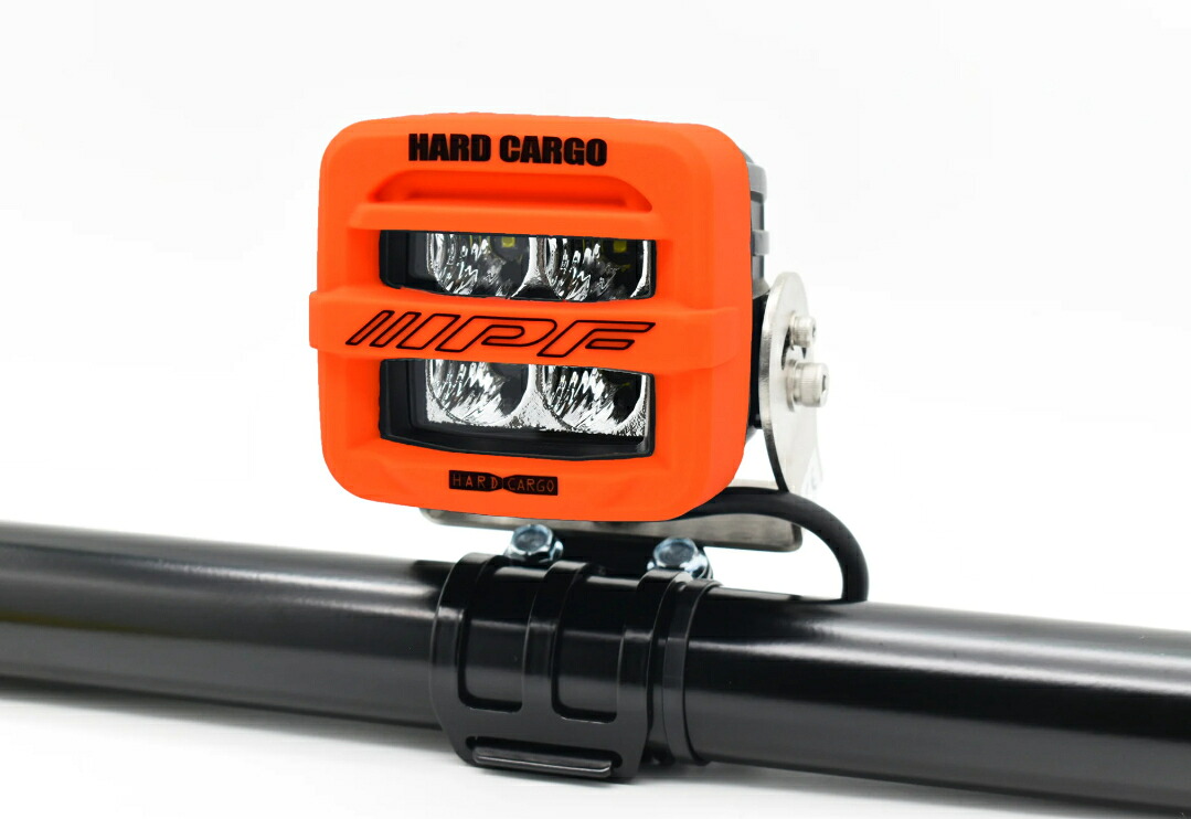 ハードカーゴハードカーゴ HARD CARGO ワークライト+ ライトクランプセット ネオンオレンジ×ブラックプリント|オートパーツ ダイレクト